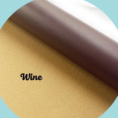 SOLID Faux Leather - Wine