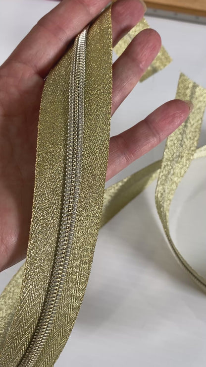 GOLD COIL - METALLIC GOLD - #5 Metallic Nylon Coil Zipper tape
