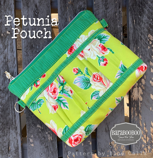 Petunia Pleated Pouch - PDF sewing pattern