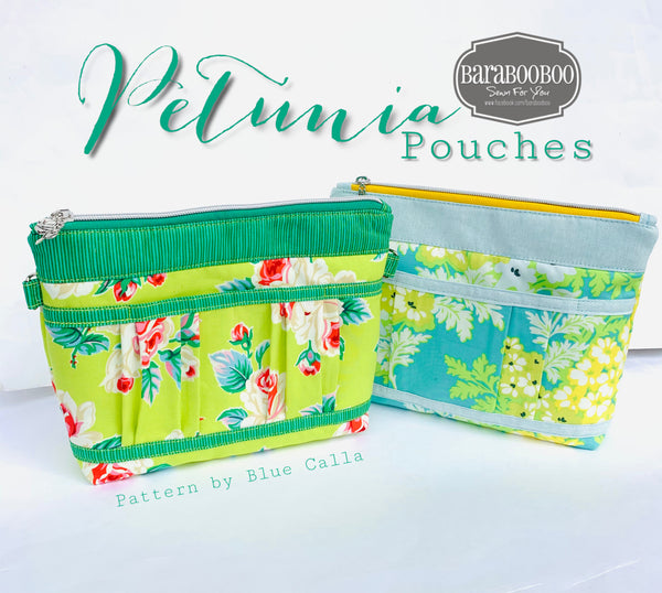 Petunia Pleated Pouch - PDF sewing pattern