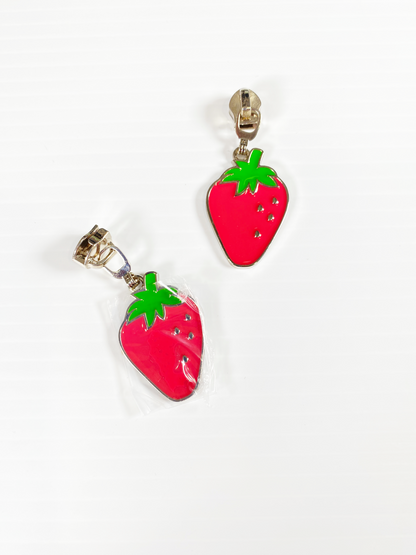 #5 coil zipper pull - Strawberry