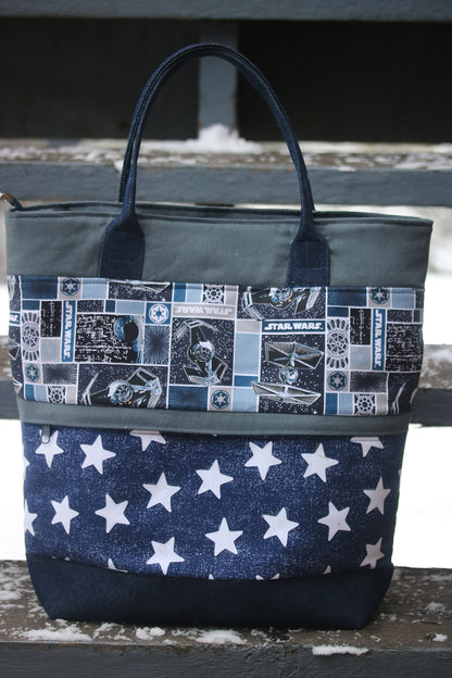 The Waterlily Waxed Canvas Tote (2 versions) - PDF Sewing pattern