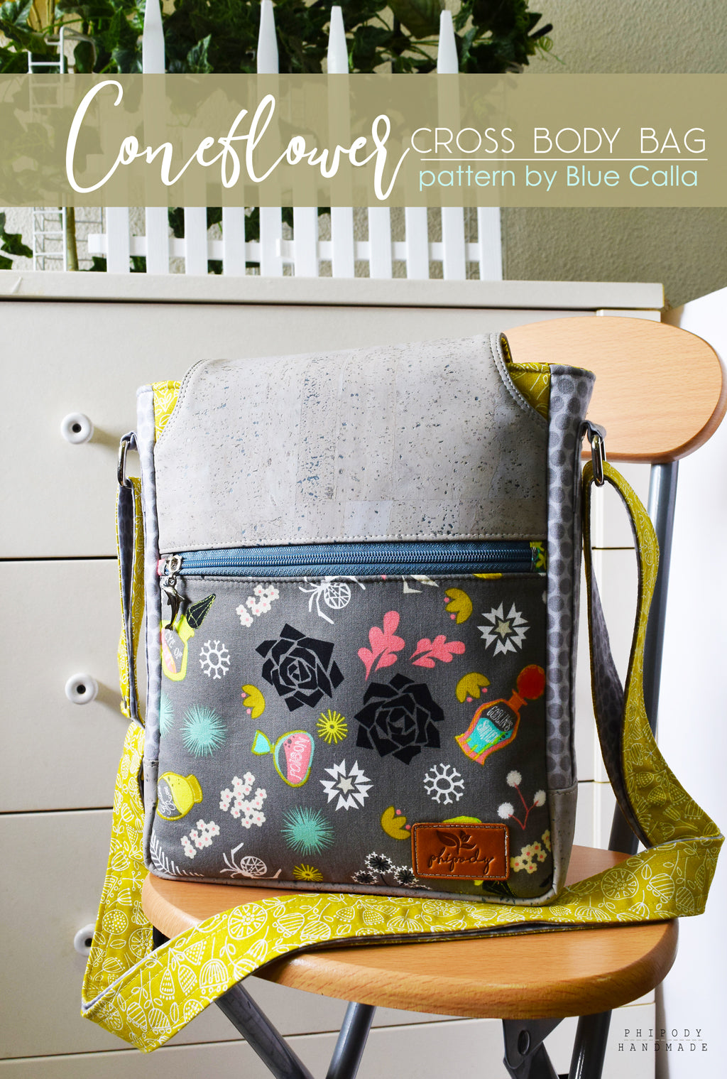 The Coneflower Cross Body bag - PDF Sewing pattern