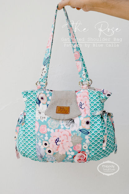 The Rose Gathered Shoulder Bag - PDF Sewing Pattern