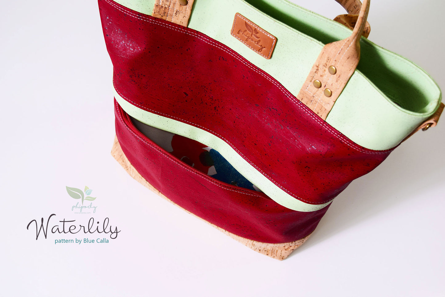 The Waterlily Waxed Canvas Tote (2 versions) - PDF Sewing pattern