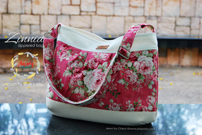 The Zinnia Zippered Panel Bag - PDF Sewing Pattern