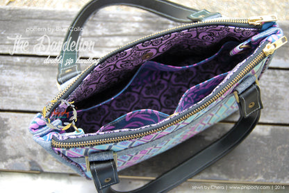 The Dandelion Double Zip Handbag - PDF Sewing Pattern