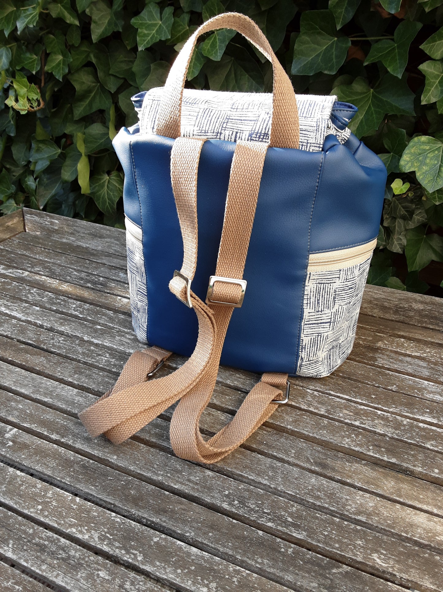 Bee Balm Waxed Canvas Backpack - PDF sewing pattern