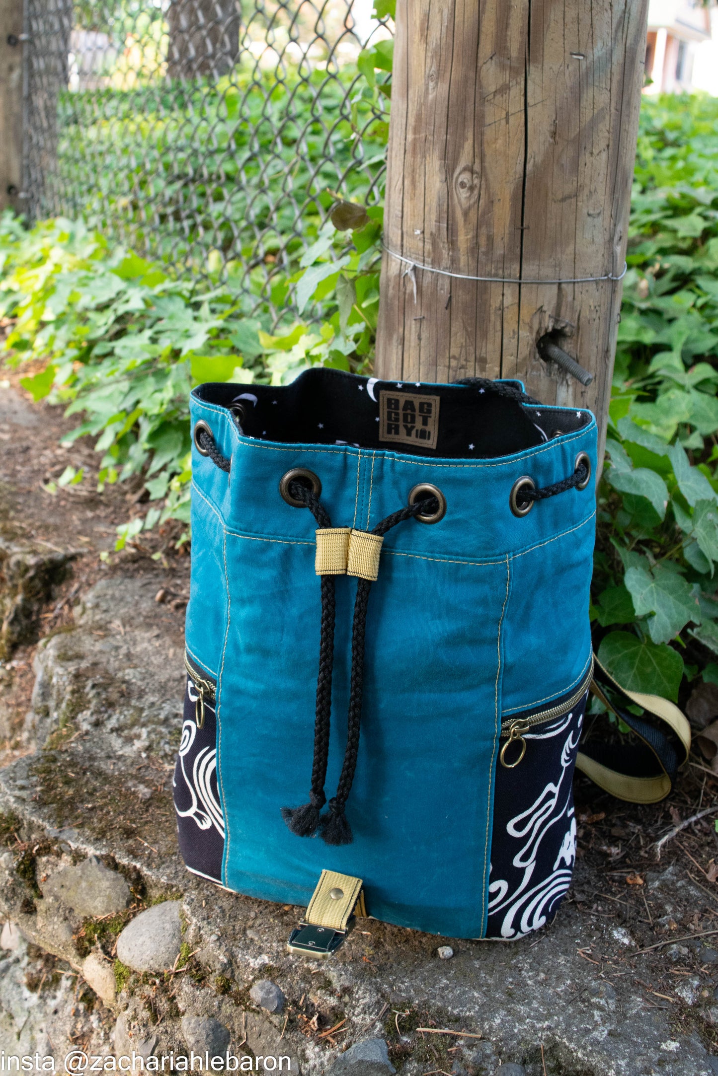 Bee Balm Waxed Canvas Backpack - PDF sewing pattern