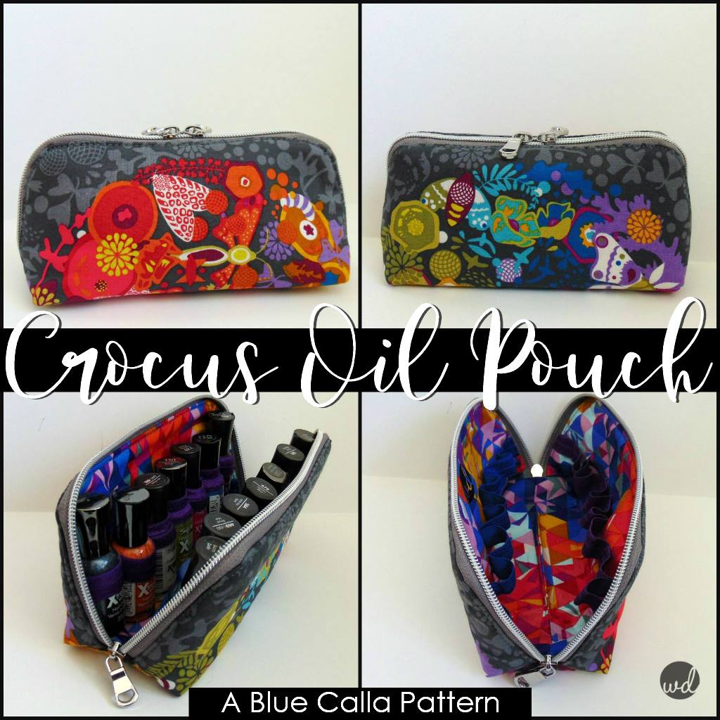 FREE The Crocus Oil Pouch in 2 sizes - PDF sewing pattern