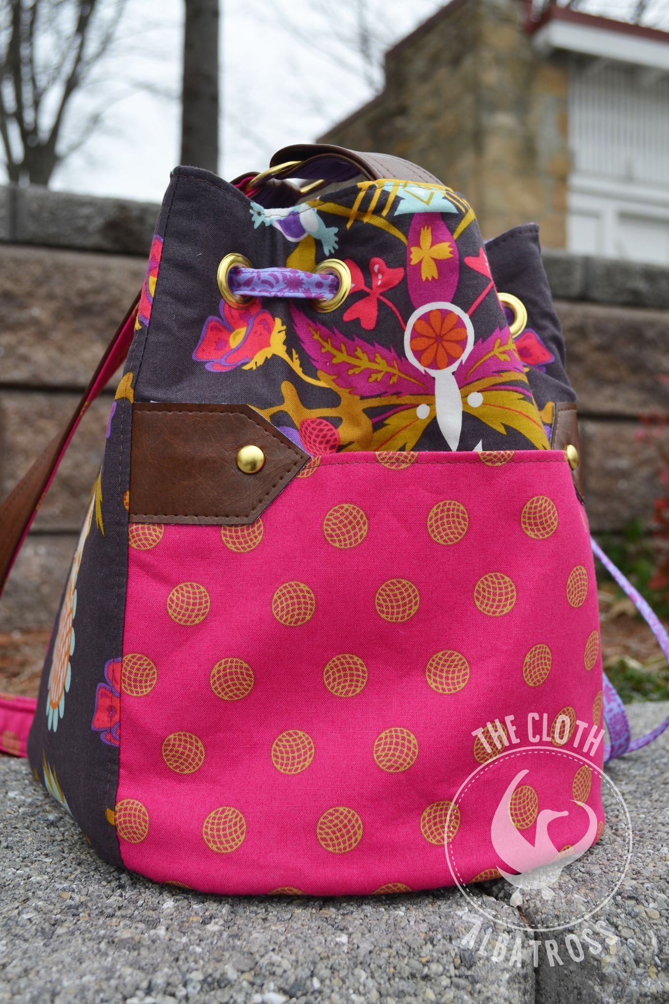 The Dahlia Drawstring Bucket Bag - PDF Sewing Pattern