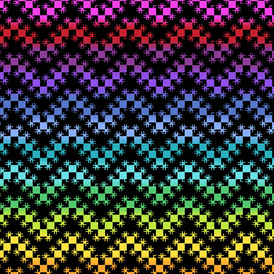Rainbow Wonderland - Chevron Knit in Black