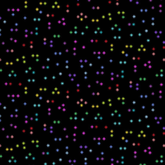 Rainbow Wonderland - Tic Tac Toe in Black