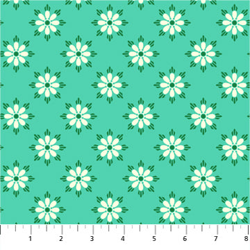SALE True Kisses by Heather Bailey - Geo Floral in Aqua