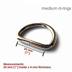 1 D RINGS SET of 4 Available in 6 metal finishes Blue Calla Patterns