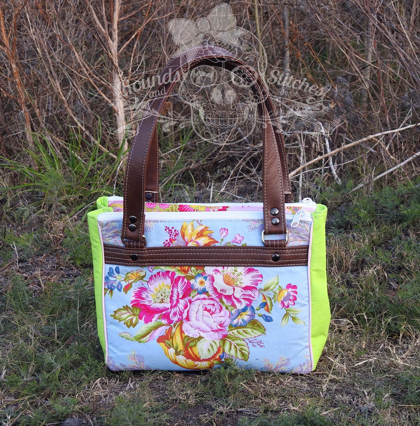 The Dandelion Double Zip Handbag - PDF Sewing Pattern