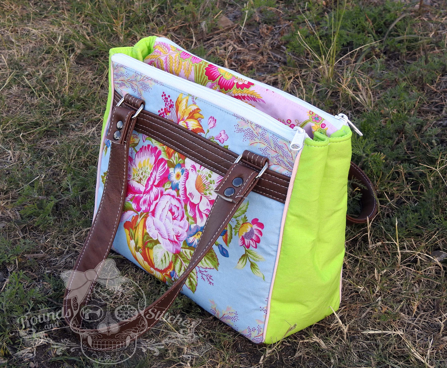 The Dandelion Double Zip Handbag - PDF Sewing Pattern