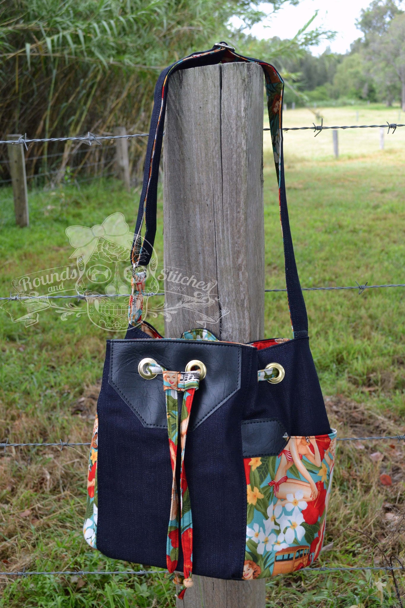 The Dahlia Drawstring Bucket Bag - PDF Sewing Pattern