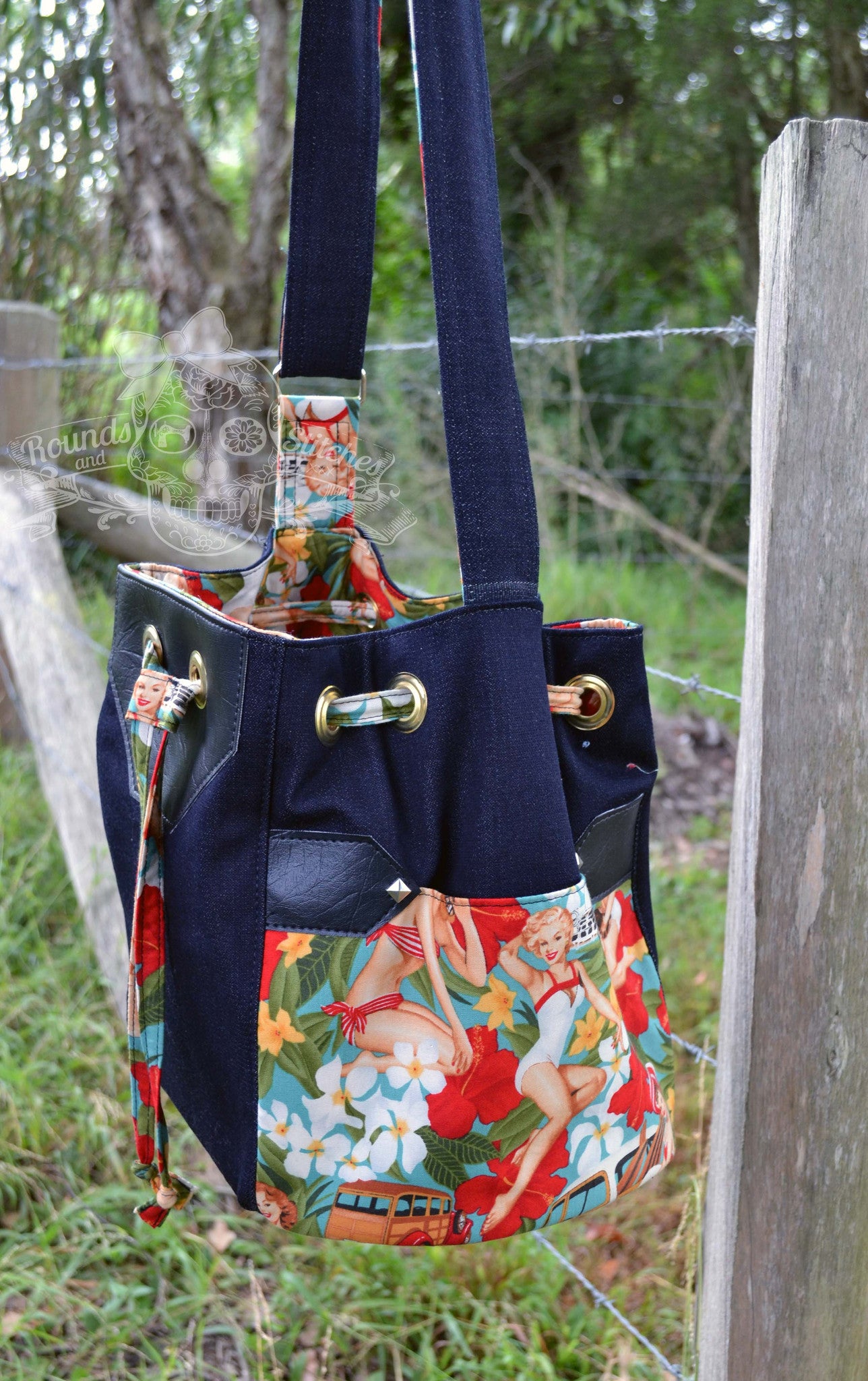 The Dahlia Drawstring Bucket Bag - PDF Sewing Pattern