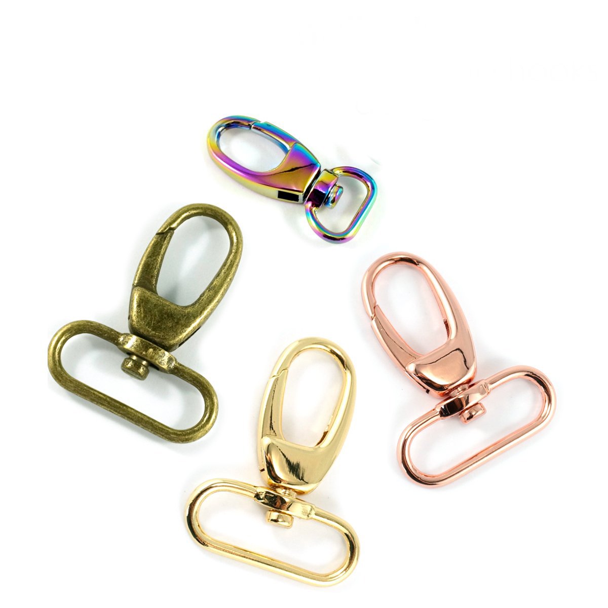 1.5" swivels (SET of 2) - Available in 5 metal finishes