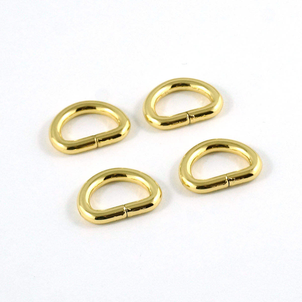 1/2" D RINGS (SET of 4) - Available in 6 metal finishes