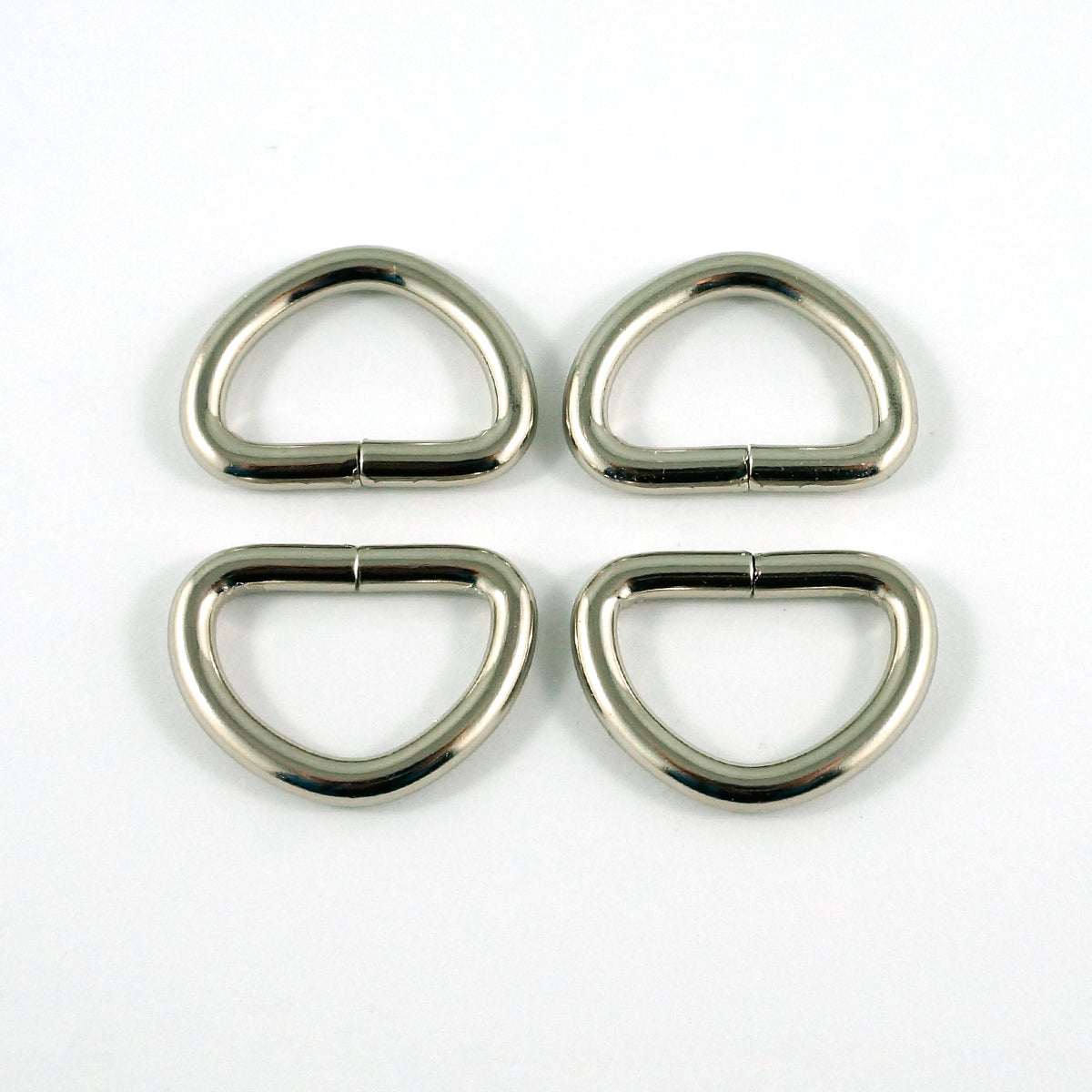 1/2" D RINGS (SET of 4) - Available in 6 metal finishes