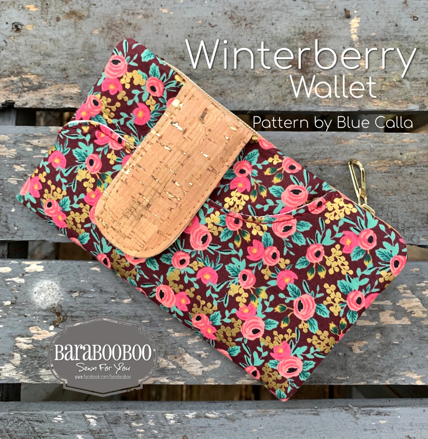 Winterberry Wallet - PDF sewing pattern