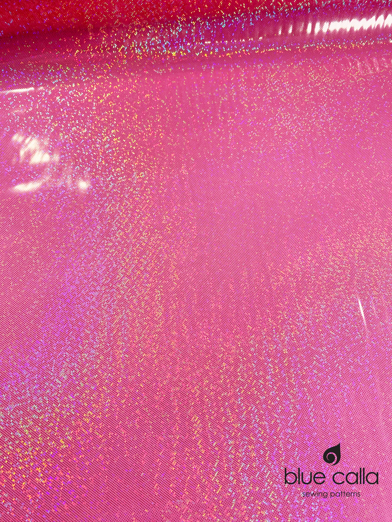 Printed Clear Vinyl (12 gauge) - Confetti in Hot Pink