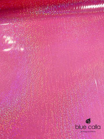 Printed Clear Vinyl (12 gauge) - Confetti in Hot Pink