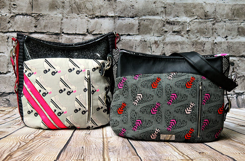 The Hollyhock Hobo Bag in 2 styles - PDF Sewing Pattern