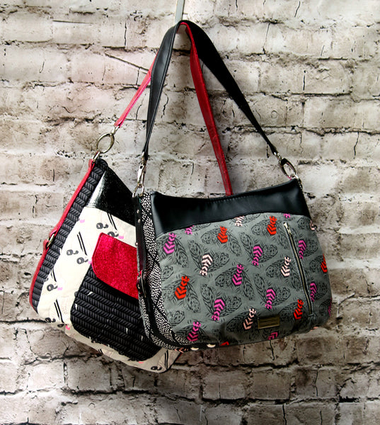 The Hollyhock Hobo Bag in 2 styles - PDF Sewing Pattern