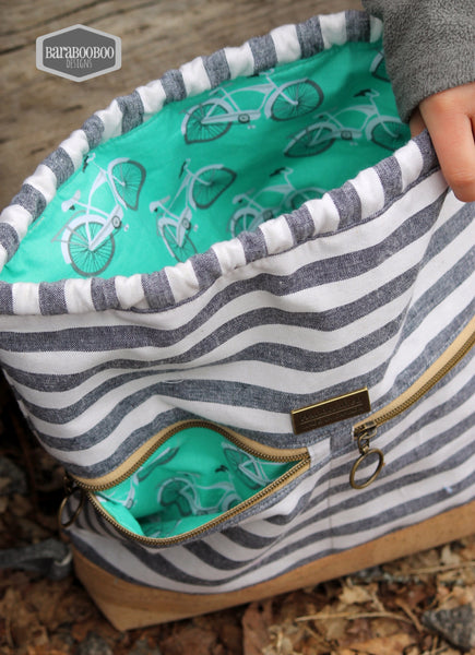 The Begonia Drawstring Backpack - PDF Sewing Pattern
