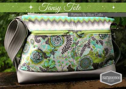 The Tansy Zippered Tote - PDF Sewing Pattern