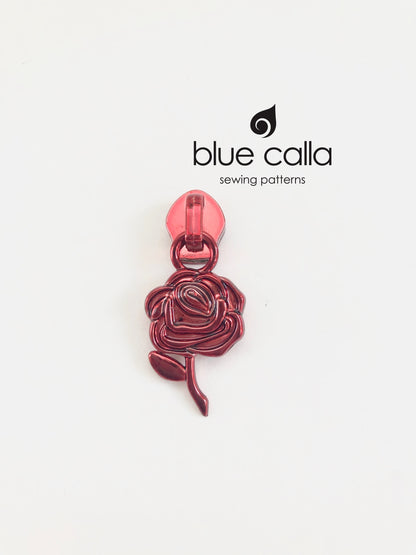 #5 coil zipper pull - Rose