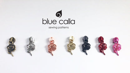 #5 coil zipper pull - Rose