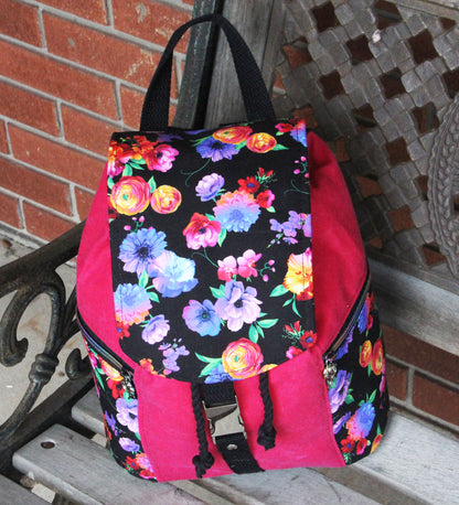 Bee Balm Waxed Canvas Backpack - PDF sewing pattern