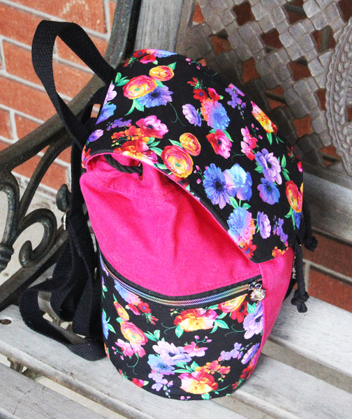 Bee Balm Waxed Canvas Backpack - PDF sewing pattern