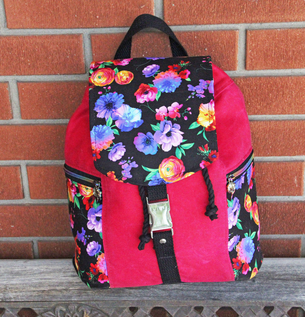Bee Balm Waxed Canvas Backpack - PDF sewing pattern – Blue Calla Patterns
