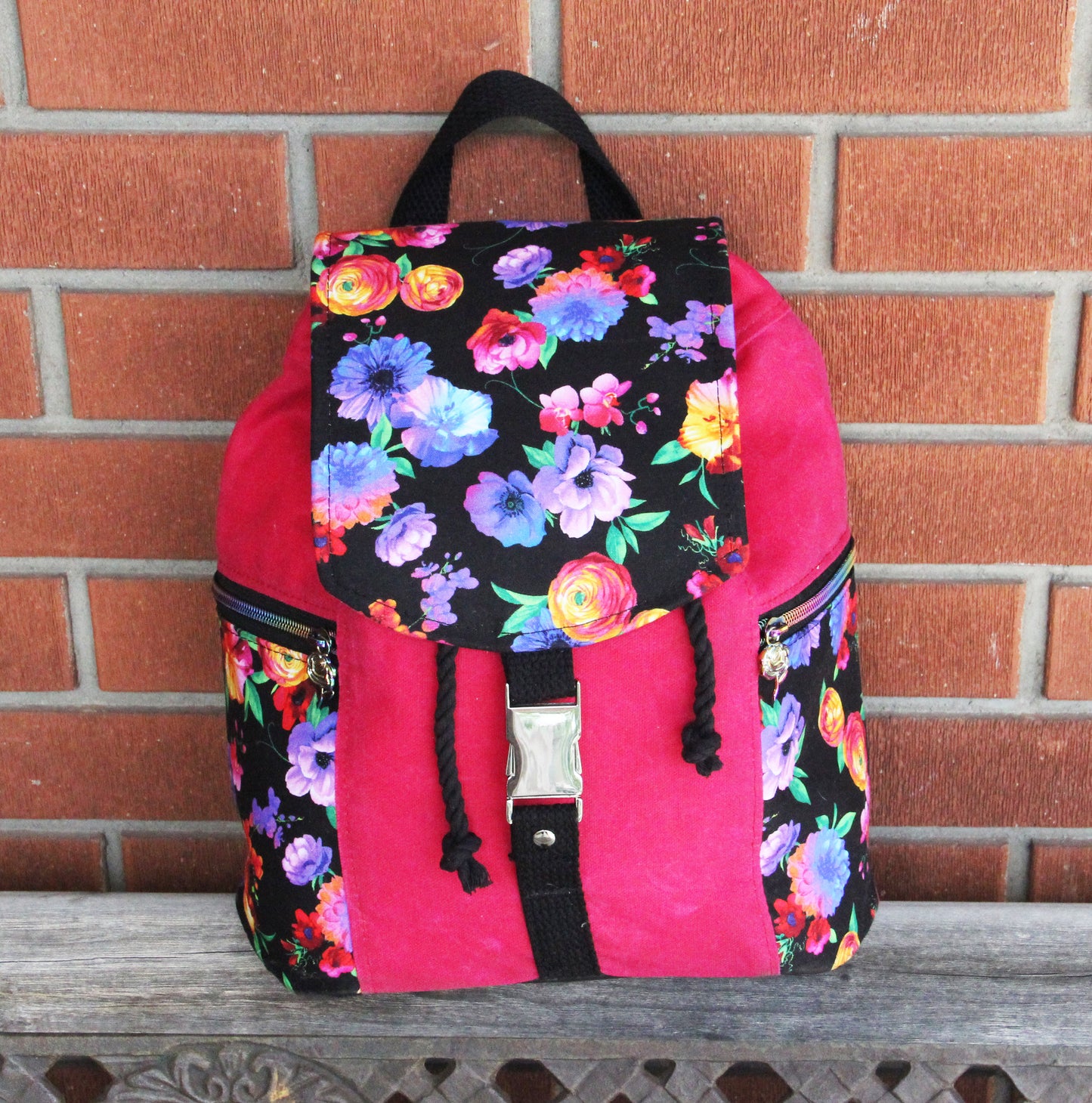 Bee Balm Waxed Canvas Backpack - PDF sewing pattern