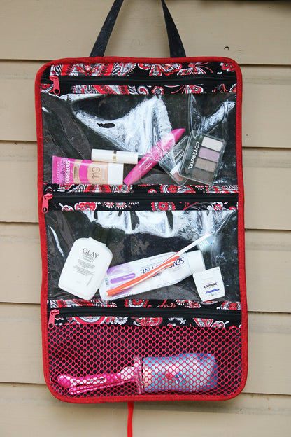 The Hibiscus Hanging Toiletry Bag - PDF sewing pattern