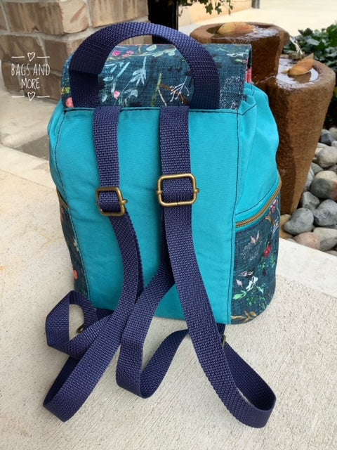 Bee Balm Waxed Canvas Backpack - PDF sewing pattern