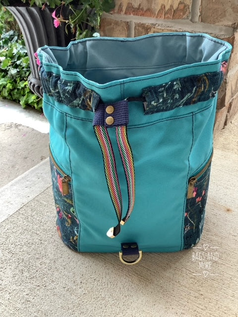 Bee Balm Waxed Canvas Backpack - PDF sewing pattern