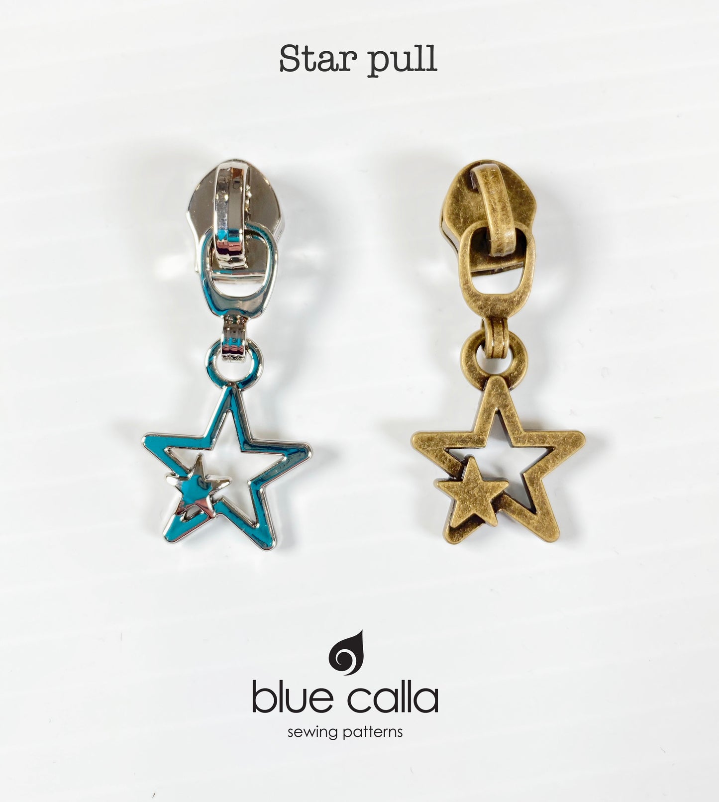 #5 coil zipper pull - Star