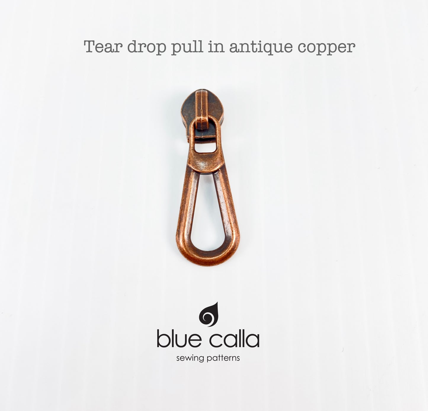 #5 coil zipper pull - Tear Drop pull