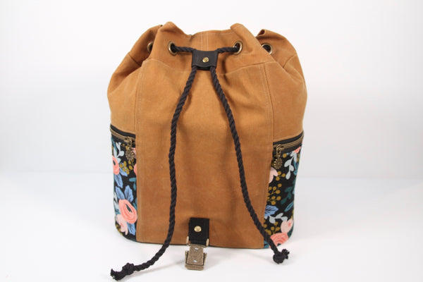 Bee Balm Waxed Canvas Backpack - PDF sewing pattern