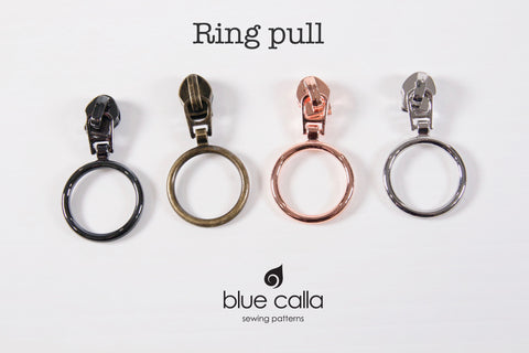 #5 coil zipper pull - Ring