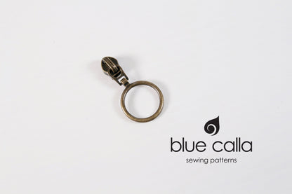 #5 coil zipper pull - Ring