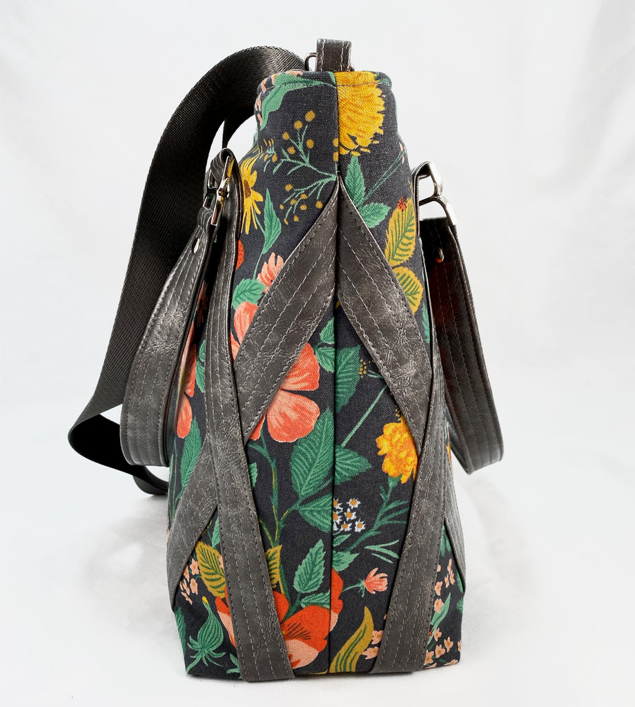 Genuine Leather Women's Flower Shopper Small Purse And Handbag Over The  Shoulder Bag Fashion Color Block Ladies Tote Bag 1112 - Shoulder Bags -  AliExpress