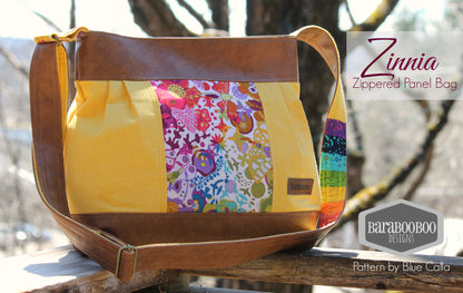 The Zinnia Zippered Panel Bag - PDF Sewing Pattern