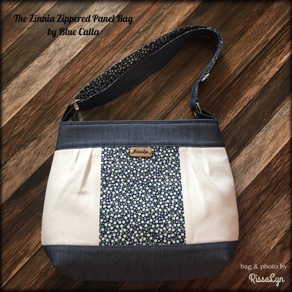 The Zinnia Zippered Panel Bag - PDF Sewing Pattern